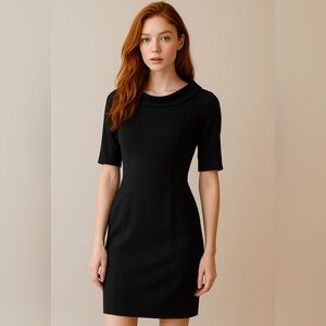 BAIA Classic Wool Blend Lined Tailored Black Dress Size 6